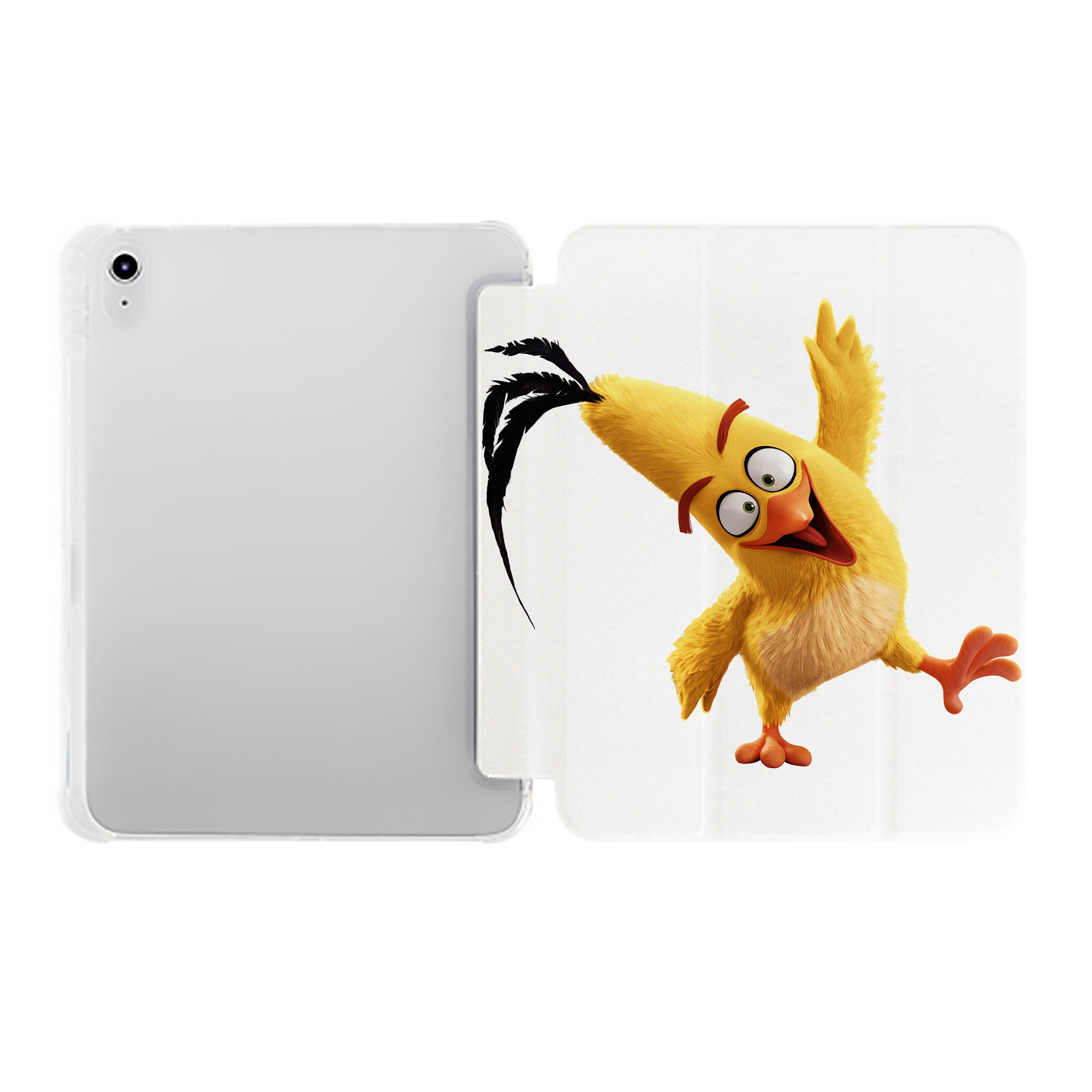 （画像用） Angry Birds アングリーバード IPad ケース ペン収納付き 三つ折りスタンド PUレザー×シリコン 対応機種9.5/10.5/10.9インチ